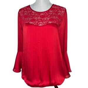 I.N.Studio Red Blousson Blouse Size L